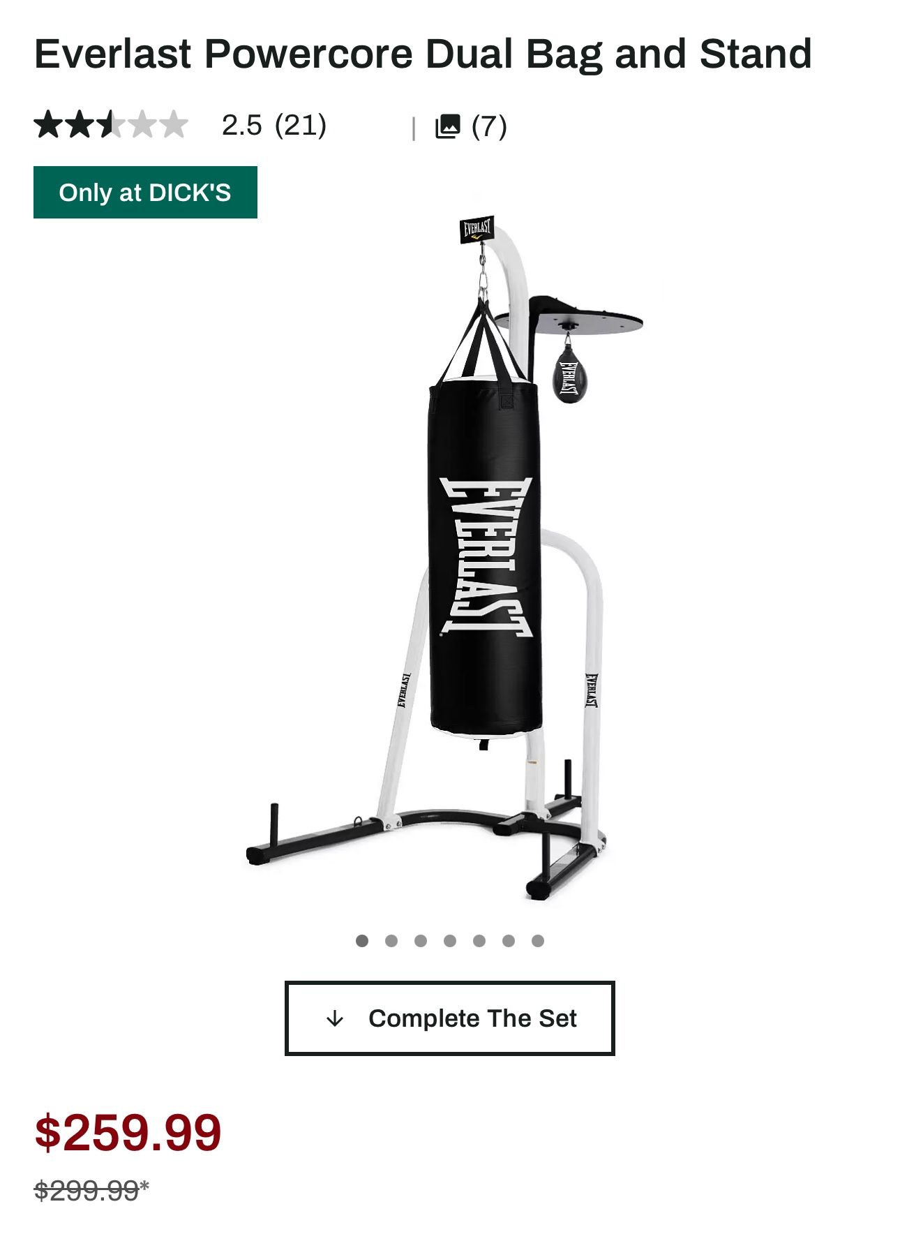 Everlast Punching Bag and Stand