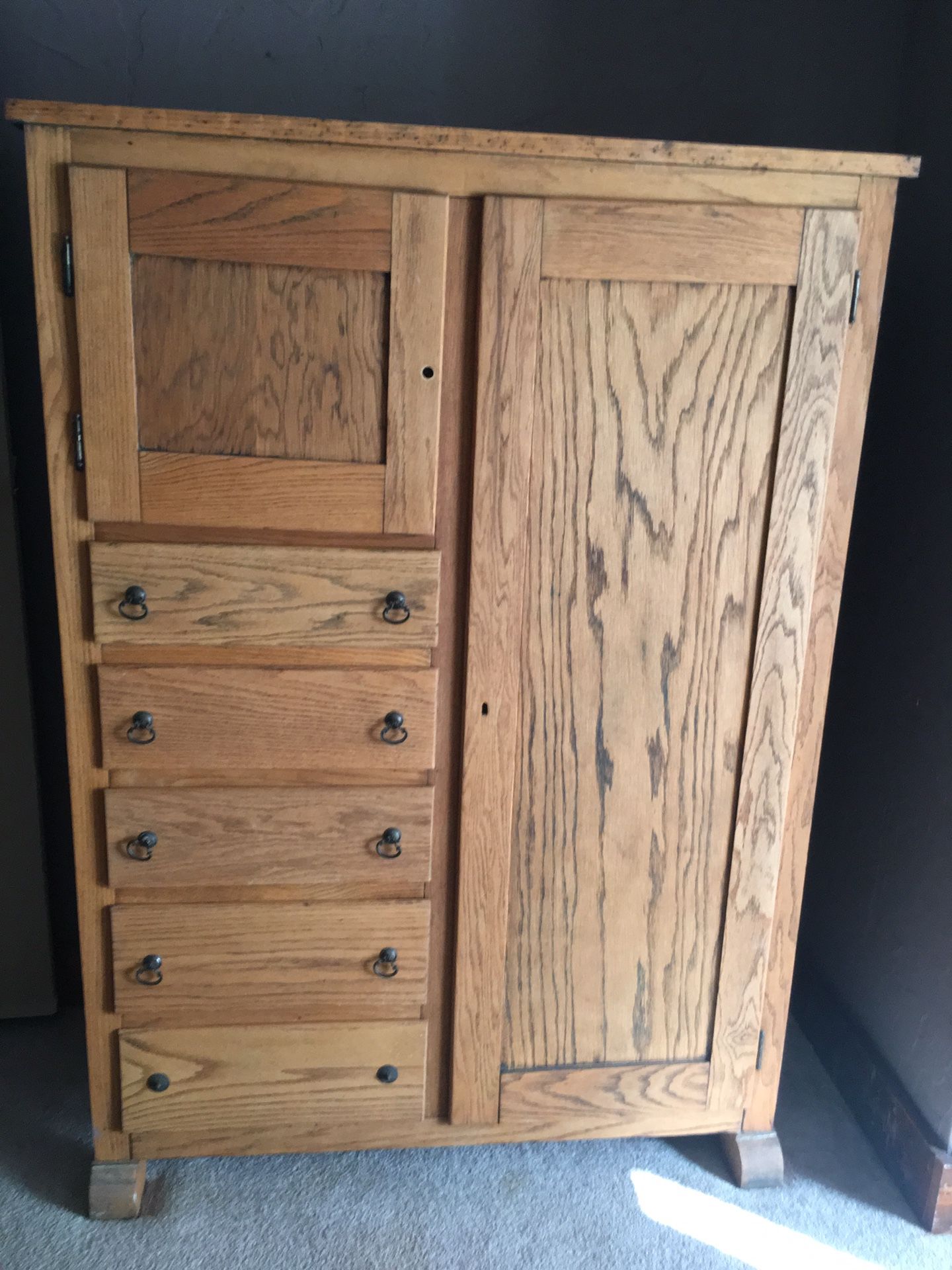 Antique Oak Wardrobe