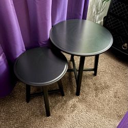 IKEA black small nesting tables for living room use as side table coffee table etc very good condition. Paid 120 new.