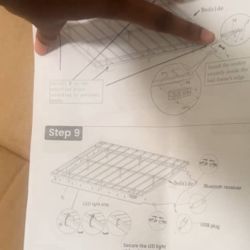 king size bed frame comes with led lights !