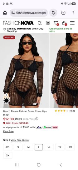 Fashion Nova pool cover up