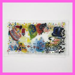 Peggy Karr Rectangle Plate Tray Dish Fused Glass Celebration Birthday Masks Gift