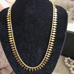 Vintage Gold Spike Necklace