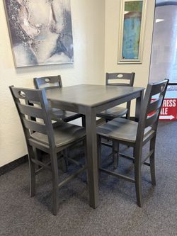 Counter Height Dining Table With 4 Chairs 
