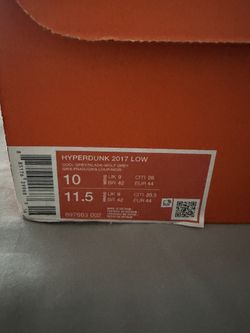 Nike Hyperdunks Men’s Shoes Size 10 Brand New Sneakers Cool Grey