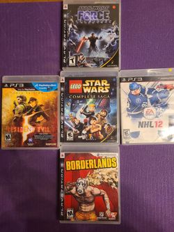 5 PlayStation 3 Games $5 each or $20 for all
