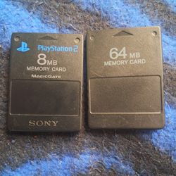 Ps2 Memory Cards (used)