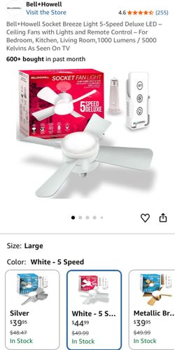 Bell+Howell Socket Fan Light
