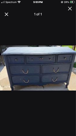Vintage 7-drawer dresser Royal Blue
