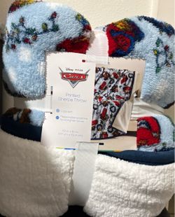 Disney Pixar Cars Printed Sherpa Throw Blanket