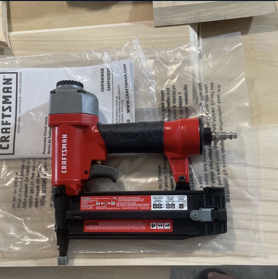 Brand New Craftsman 18 Gauge Brad Nailer