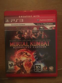 Sony ps3 mortal kombat