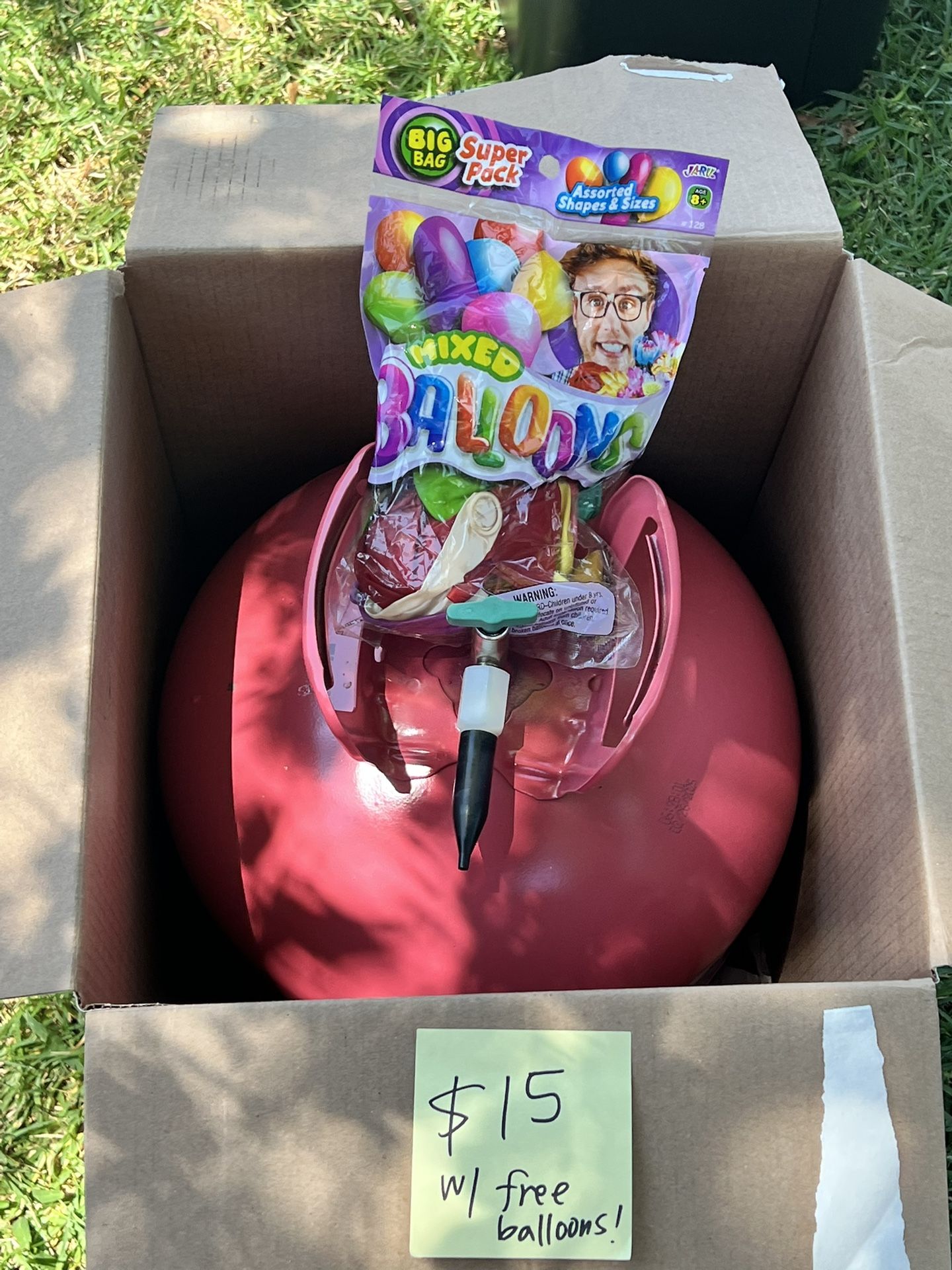 BALLOON TIME Jumbo Helium Kit with FREE Assorted Balloons