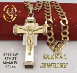 14K Gold Cuban Curb Link. Finance Without Credit For $79