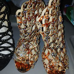 For brand new pair of high heels never been workfrom with seventy dollar tags on each of them and calvin klein sixty on them