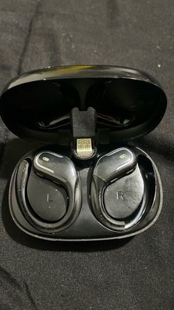 Black Wireless Earbuds with Charging Case