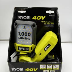 RYOBI 40V Cordless Battery Topper LED Work Light (Tool Only)