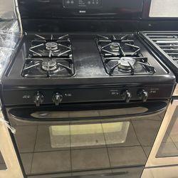 Black Fridge &black Stove Asking 675
