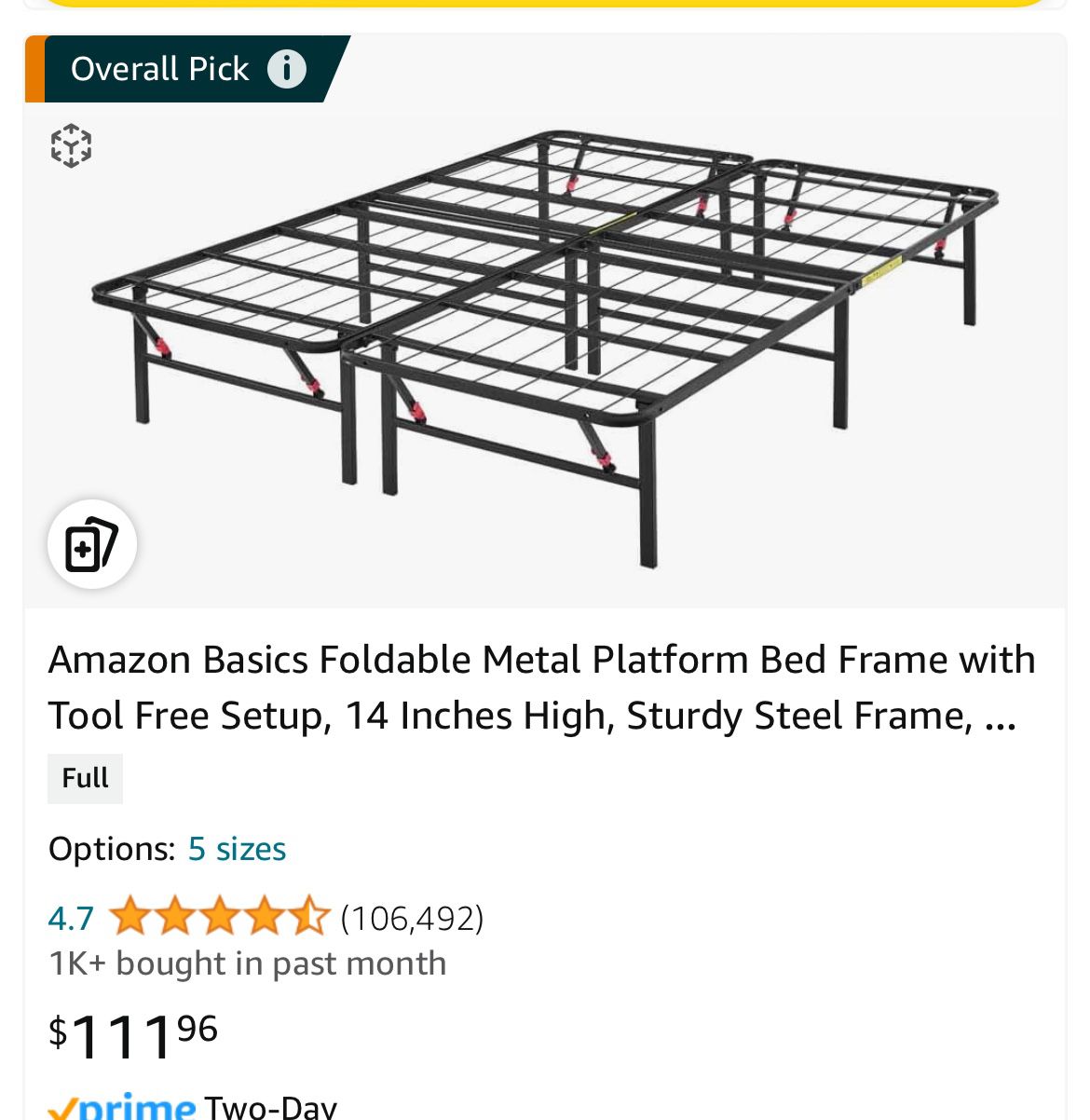 Full Bed Frame (or 2 Twin ) 