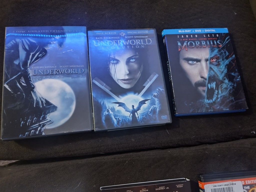 Underworld DVD (2) Morbius BluRay(1)