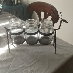 Cute Reindeer Barbwire Frame 3 Vases