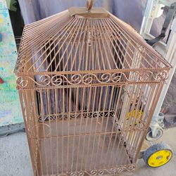 Large Bird Cage Wrought Iron