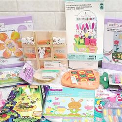Kids Easter Basket Fillers Brand New Craft Kits, Tic Tac Toe, Puzzle, Jump Rope