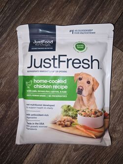 Fresh wet dog food, preservative-free pet meals and toppers, resealable package, human-grade, home-cooked chicken, 12 oz – 7-Pack
