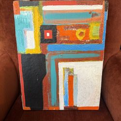 Abstract, Beautiful Colors Oil On Canvas 16 By 12 