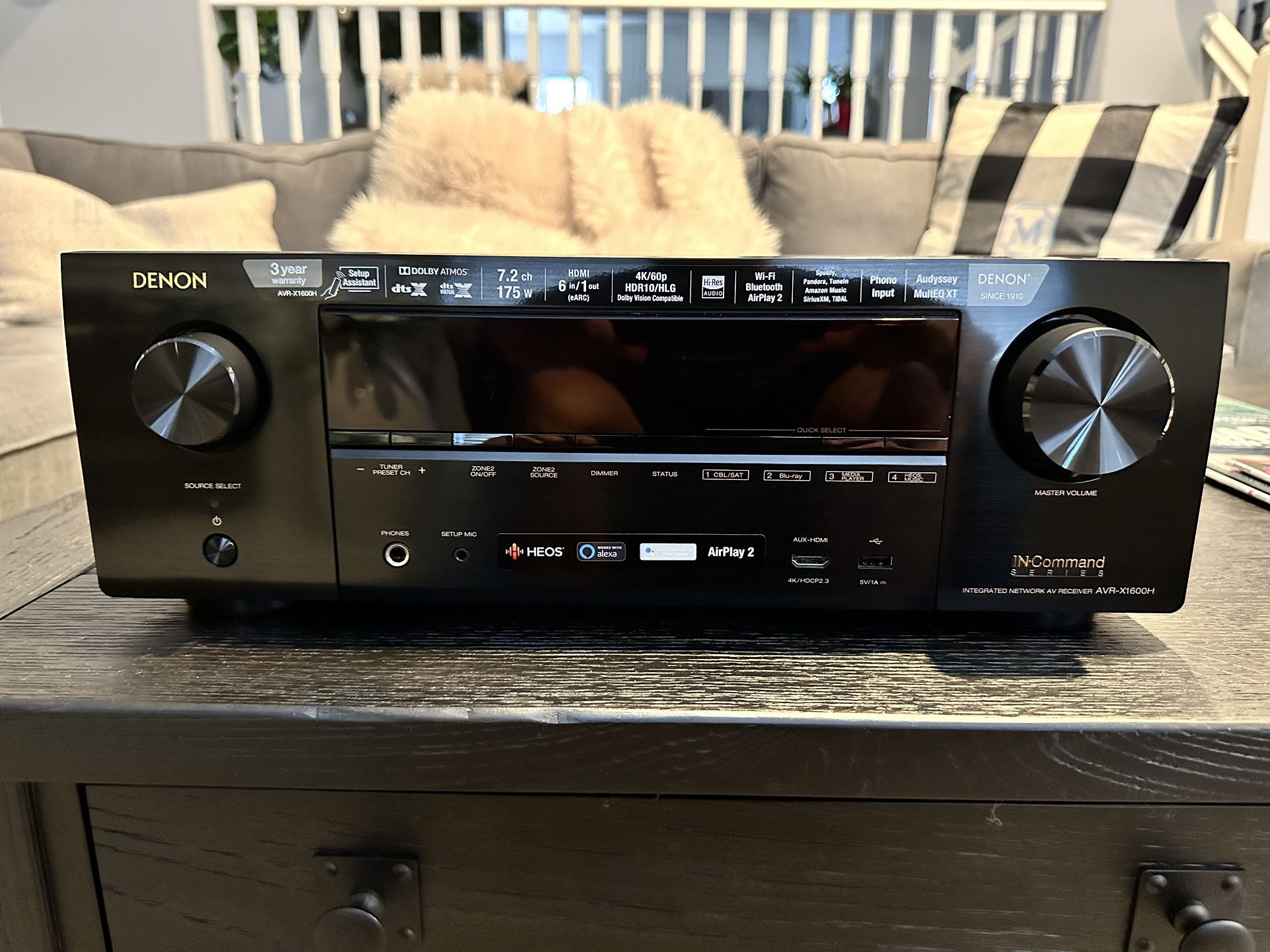 Denon AVR-X1600H - Home Theater Receiver