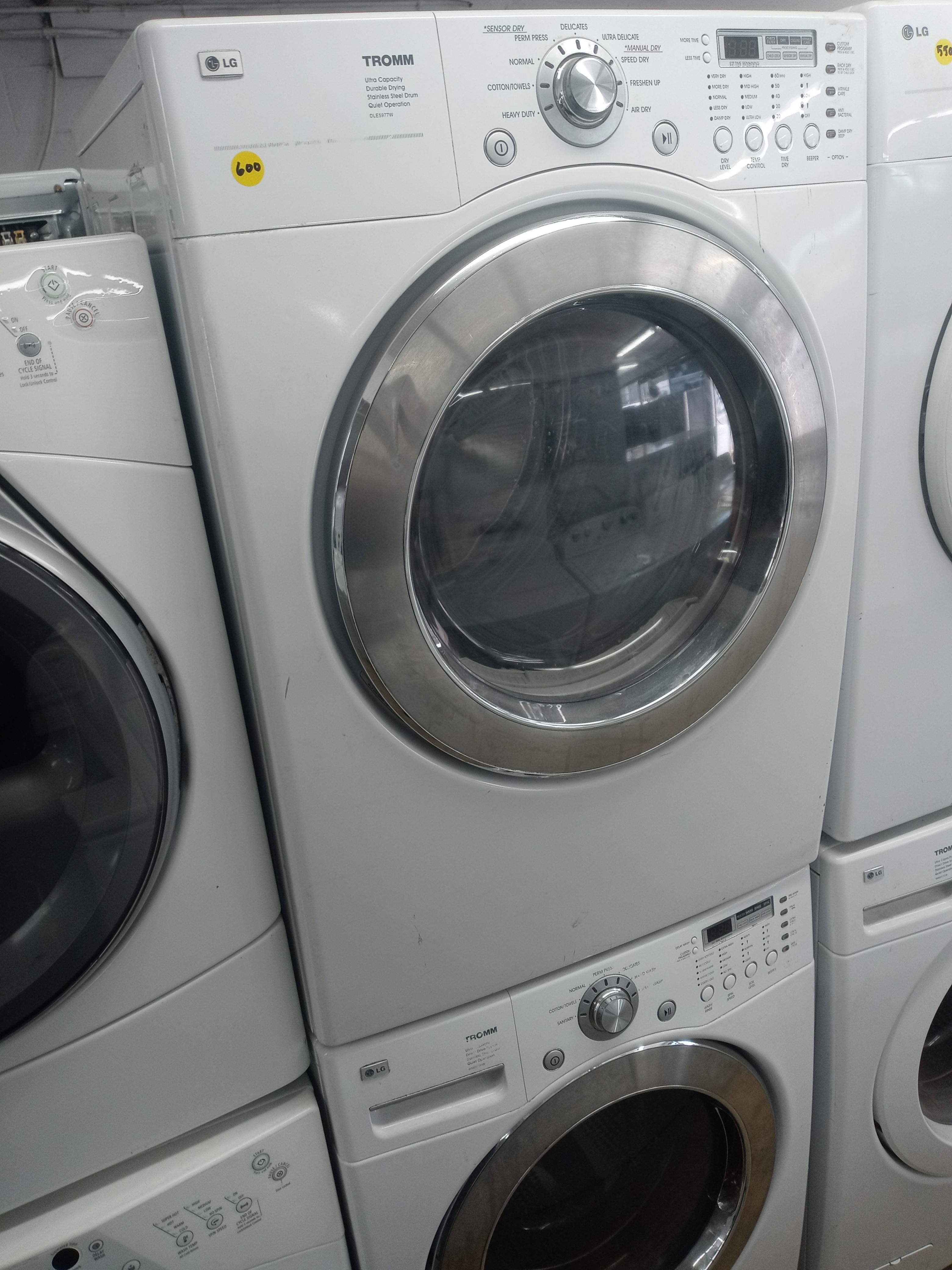 LG Tromm stackable front load washer and dryer set - Free delivery
