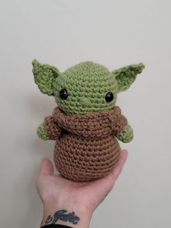 Handmade Knit Baby Yoda Plush