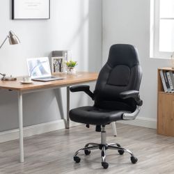 NEW IN BOX black Leather Gaming Chair Racer Chair Office Chair Desk Chair With arms Adjustable Home Office Desk Conference Chair Adjustable Seat And A