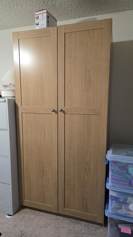 Large Wood Pantry/Cabinet, 5 Adjustable shelves