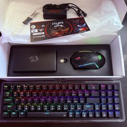 Redragon S136 Gaming Keyboard & Mouse Combo, 75% K628 Tri-Mode Wireless RGB Mechanical Keyboard and 7200 DPI Wireless Gaming Mouse Bundle, Convenient 