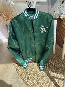 Vintage NFL JETS Satin CHALKLINE Green Varsity Jacket 1980s