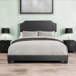 KingGray , Dark Gray  or Beige Upholstered Bed(NEW In A Box)
