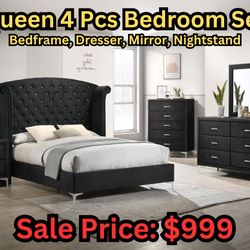 Queen 4 Pc Bedroom Set 