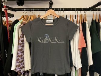 H1LL HOUSE Clothing Lauryn Hill Baby Tee Grey Small Graphic Shirt Size Small