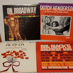 4 vinyls,  records, albums,  Bill Black, Ray Charles singers, Skitch Henderson, orchestra & chorus