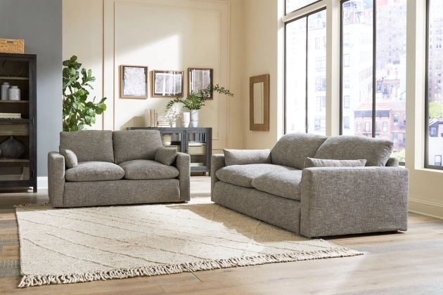 Gray sofa loveseat