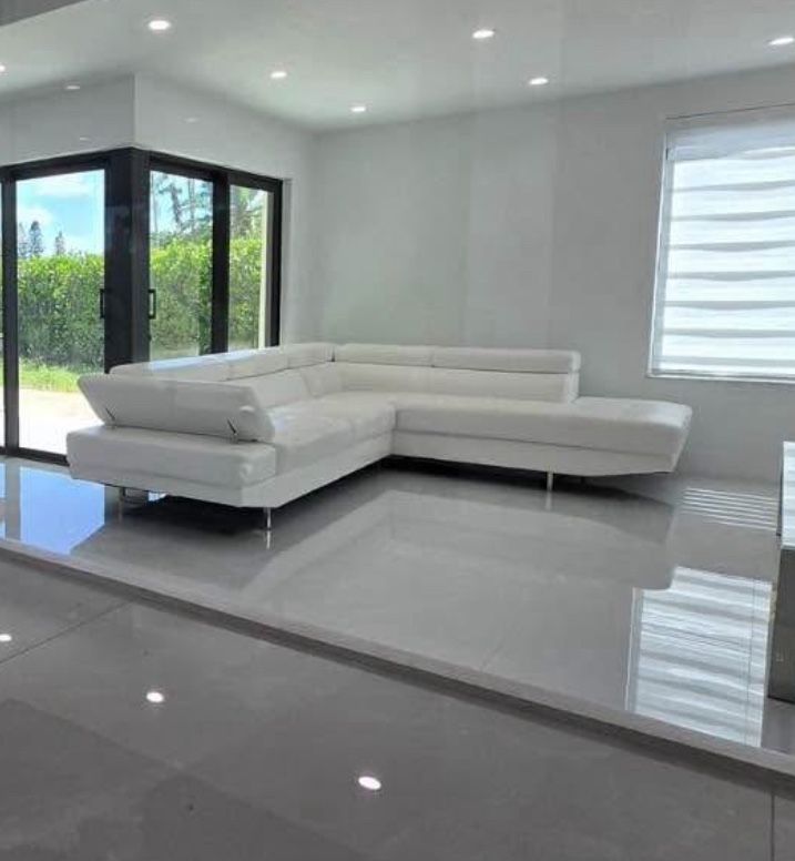 Sectional Sofa White Blanco