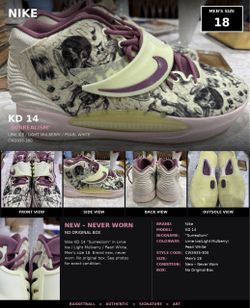 Nike KD 14 Surrealism Men's Size 18