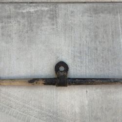 Antique Vintage Wood Wooden 46-in Ox Horse Yoke Rustic Primitive Leather Single Tree Iron Decor Decoration Harness