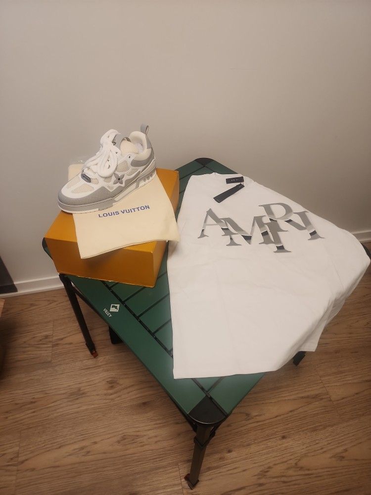 Luxury Brand Set $ 600 (Louis Vuitton Sneakers w/ Amiri T-shirt )