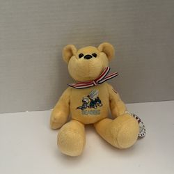 USA Navy Military Bear BEANBAG Vanguard Bear Collection with Tag 9”