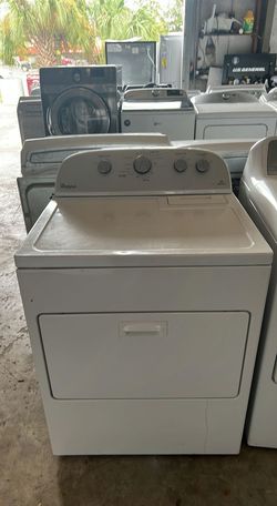 White Whirlpool Dryer with Large Capacity