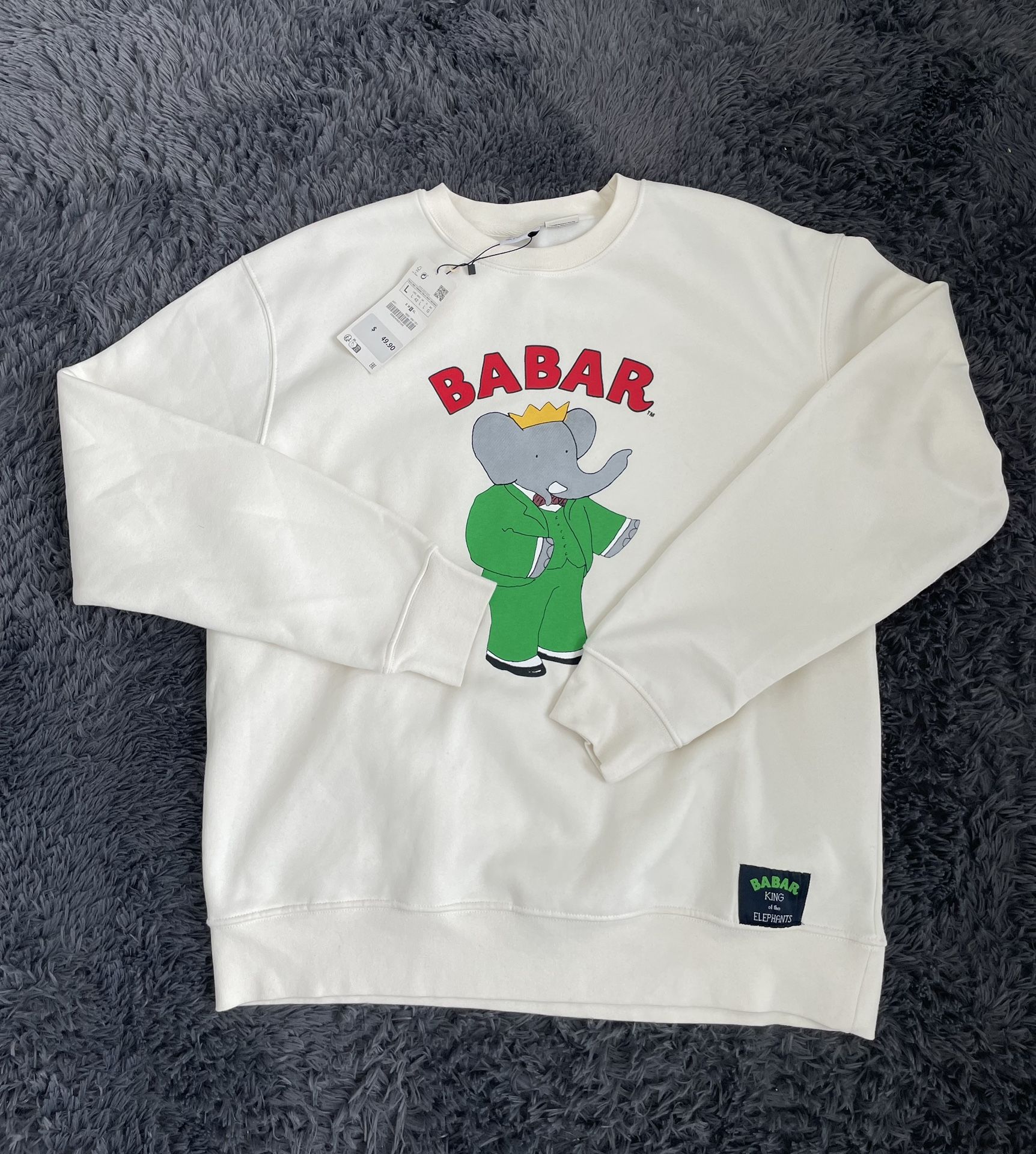 Elephant Babar Zara picture book Sweatshirt | Brand New | Men Large