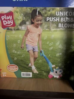 unicorn push bubble blower