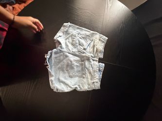 Light Wash Cutoff Denim Shorts